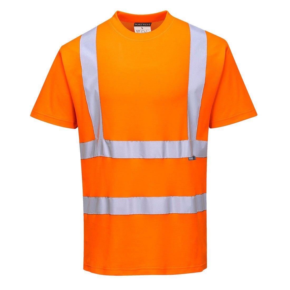 Tricou din Bumbac cu Maneci Scurte Portocaliu L