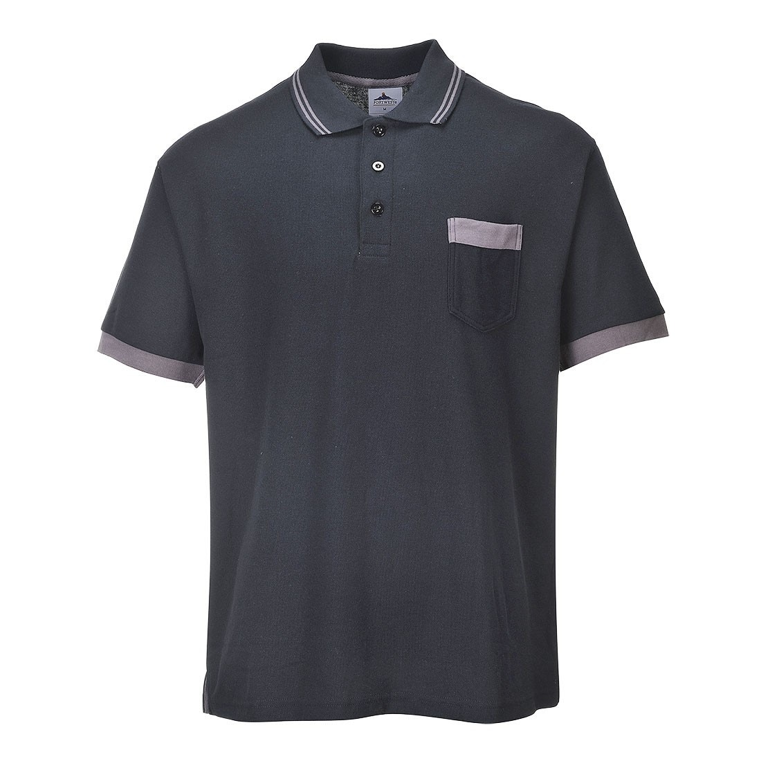 Tricou polo Texo Contrast Negru S