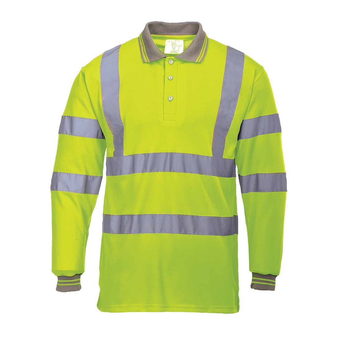 Tricou Polo HiVis cu maneci lungi Galben S