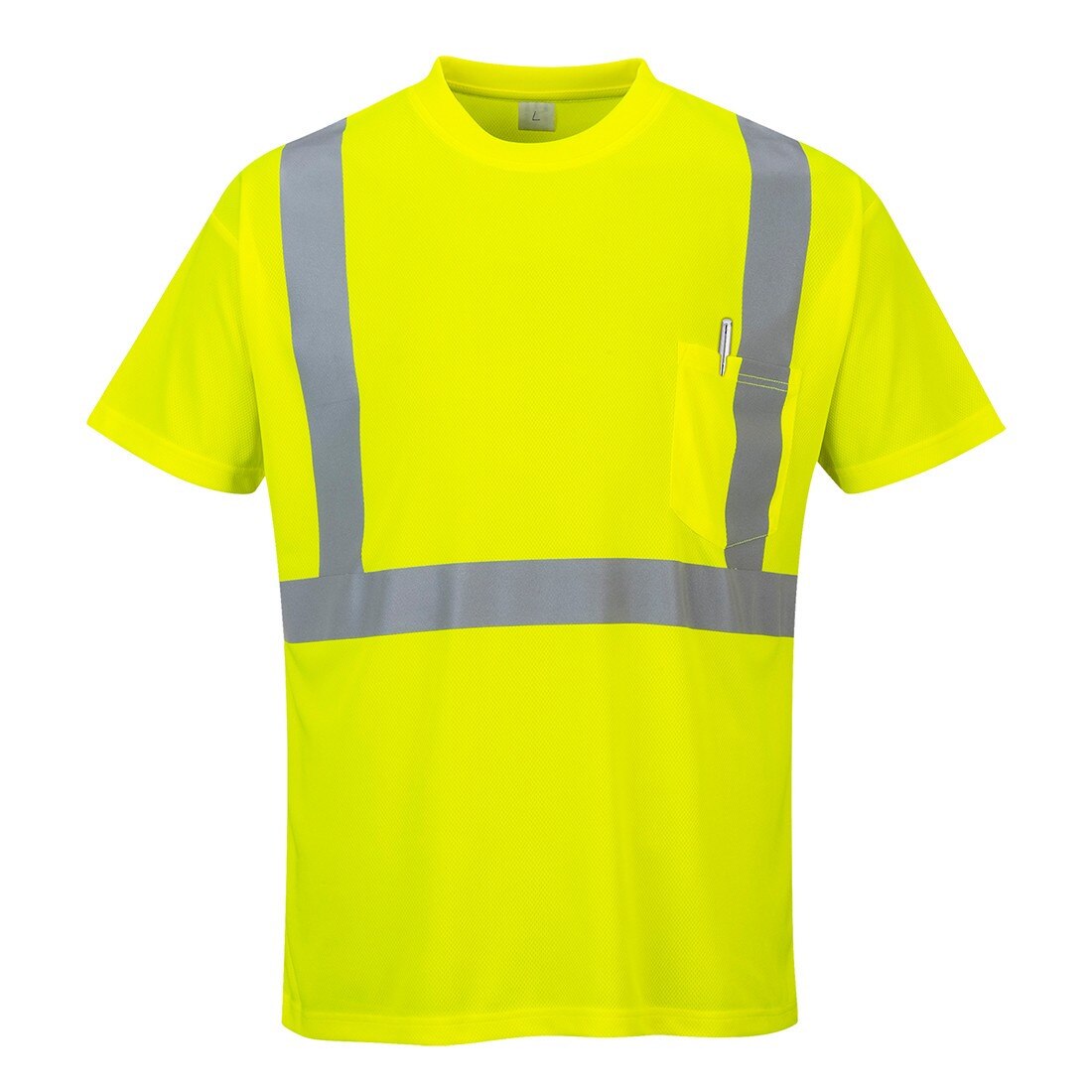 Tricou Hi-Vis cu Buzunar Galben S