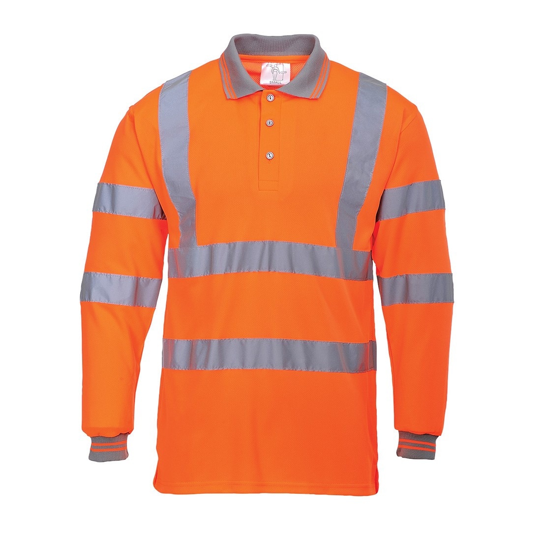 Tricou Polo HiVis cu maneci lungi Portocaliu M