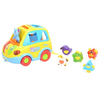 Jucarie sortare M-Toys - Smart Bus, cu forme, lumini si sunete Jucarie sortare M-Toys - Smart Bus, cu forme, lumini si sunete