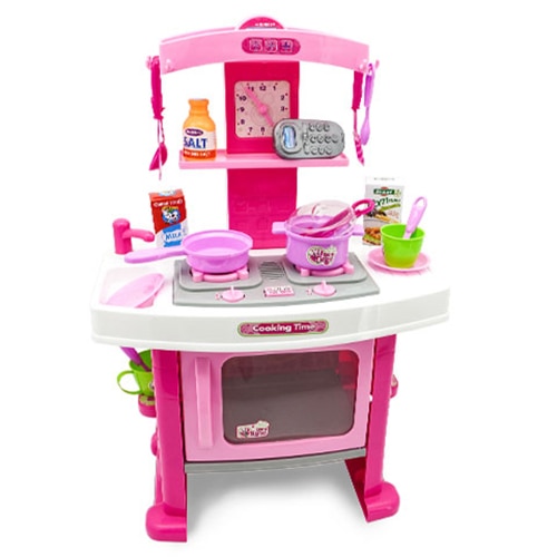 Bucatarie copii M-Toys cu accesorii, lumini si sunet