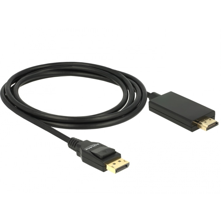 Cablu Delock, Displayport/HDMI, 4K, 1m, Negru