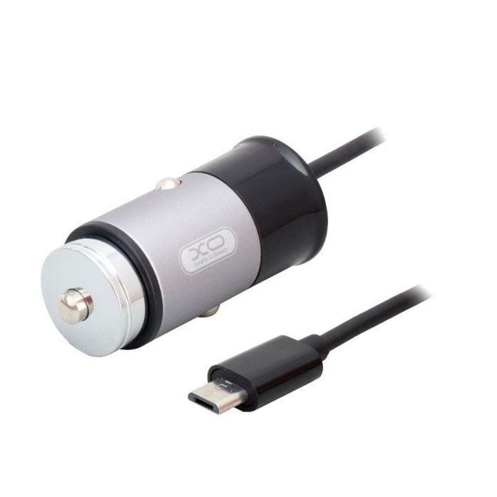 Зарядно устройство за автомобил XO Design CC-09, Micro USB, 3.1A, 1x USB, Silver