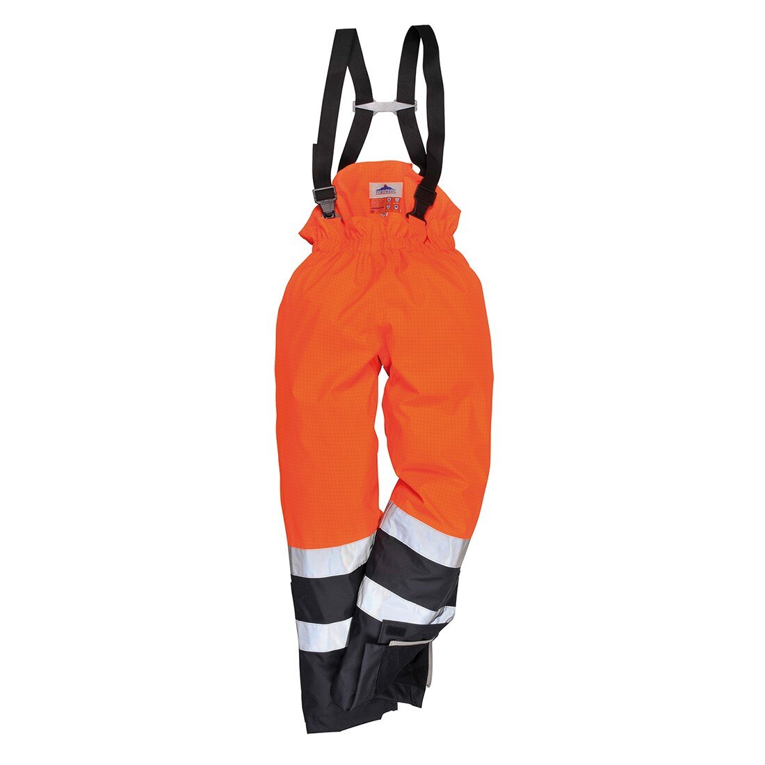 Pantaloni de ploaie HiVis Bizflame Portocaliu si Bleumarin L