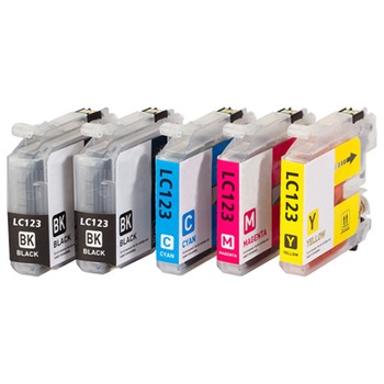 Set 5 Cartuse compatibile XL 2 BK,C,M,Y, LC123XL Brother Set 5 Cartuse compatibile XL 2 BK,C,M,Y, LC123XL Brother
