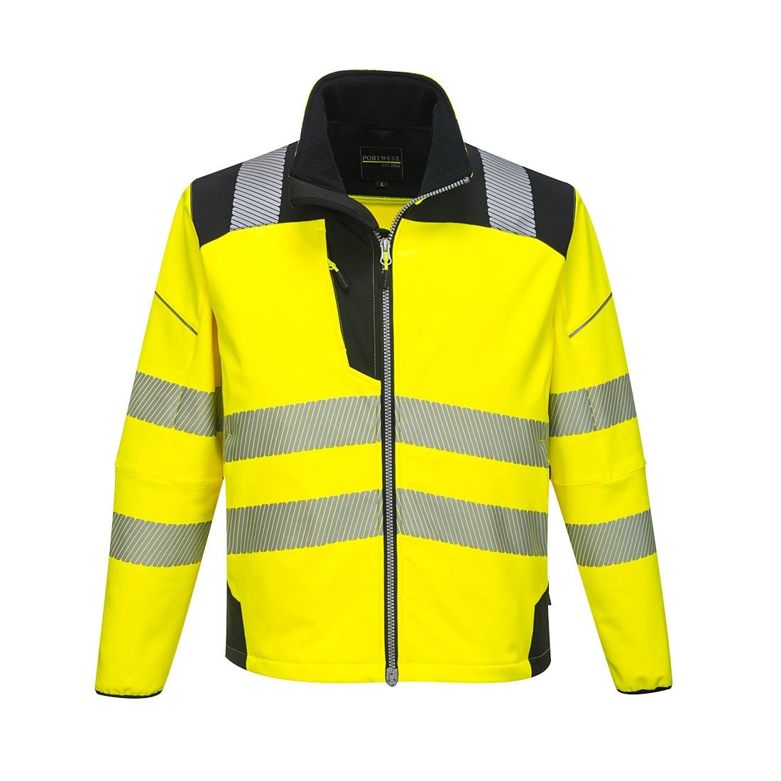 Jacheta Softshell Vision HiVis Galben si Negru L