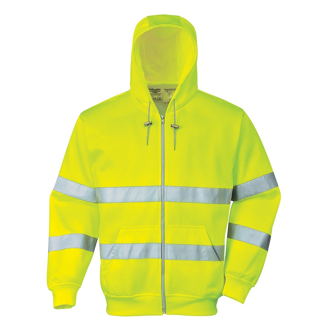 Hanorac Hi-Vis cu Fermoar Frontal Galben S