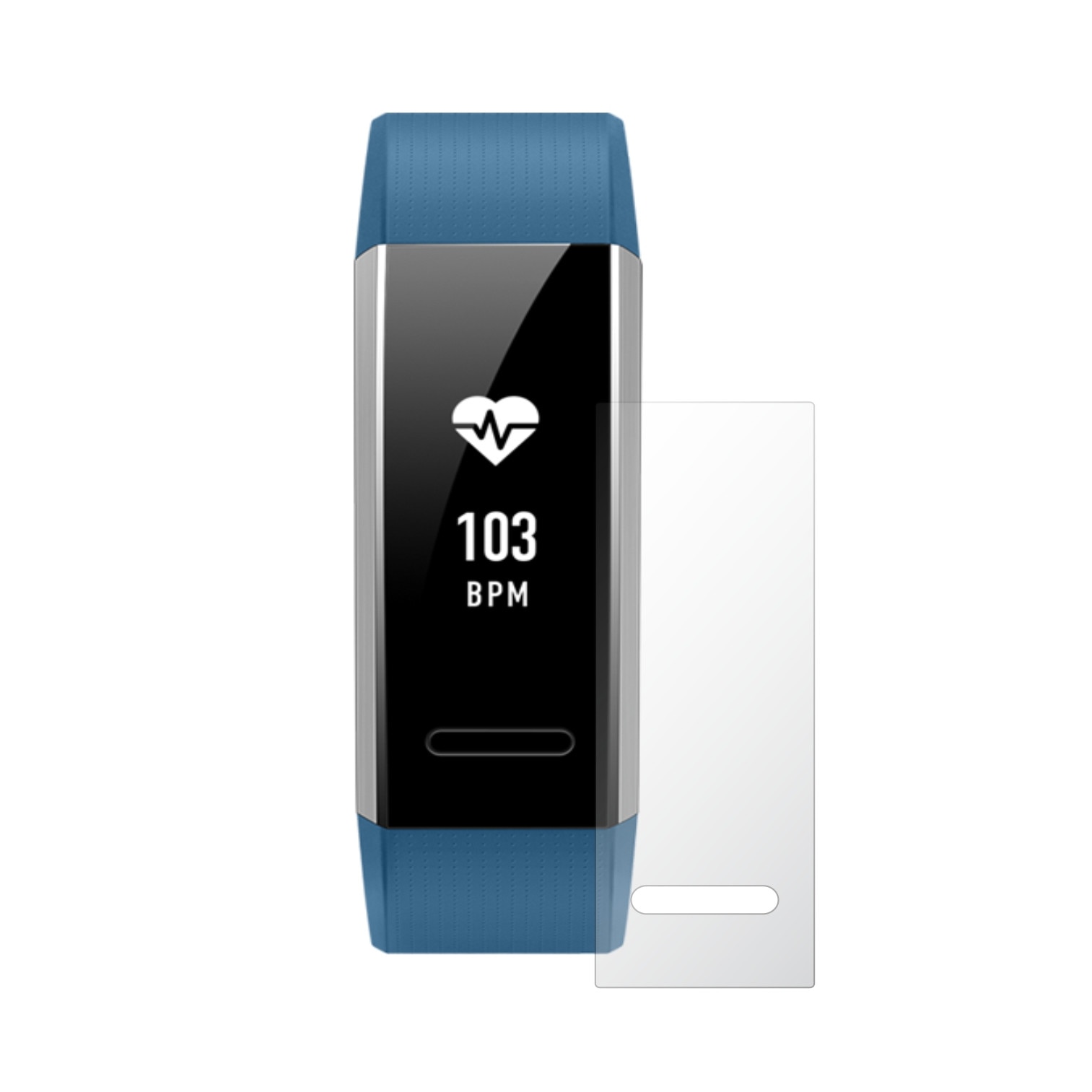 Set 4 Folii Protectie Ecran, Acoperire Totala, Adezive si Foarte Flexibile, Invisible Skinz Ultra-Clear HD pentru Smartwatch Huawei Band 2 Pro