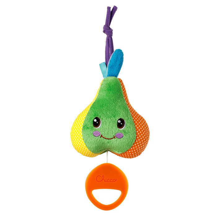 Музикална играчка Chiccon Сладка круша за кошара и количка 0 месеца+