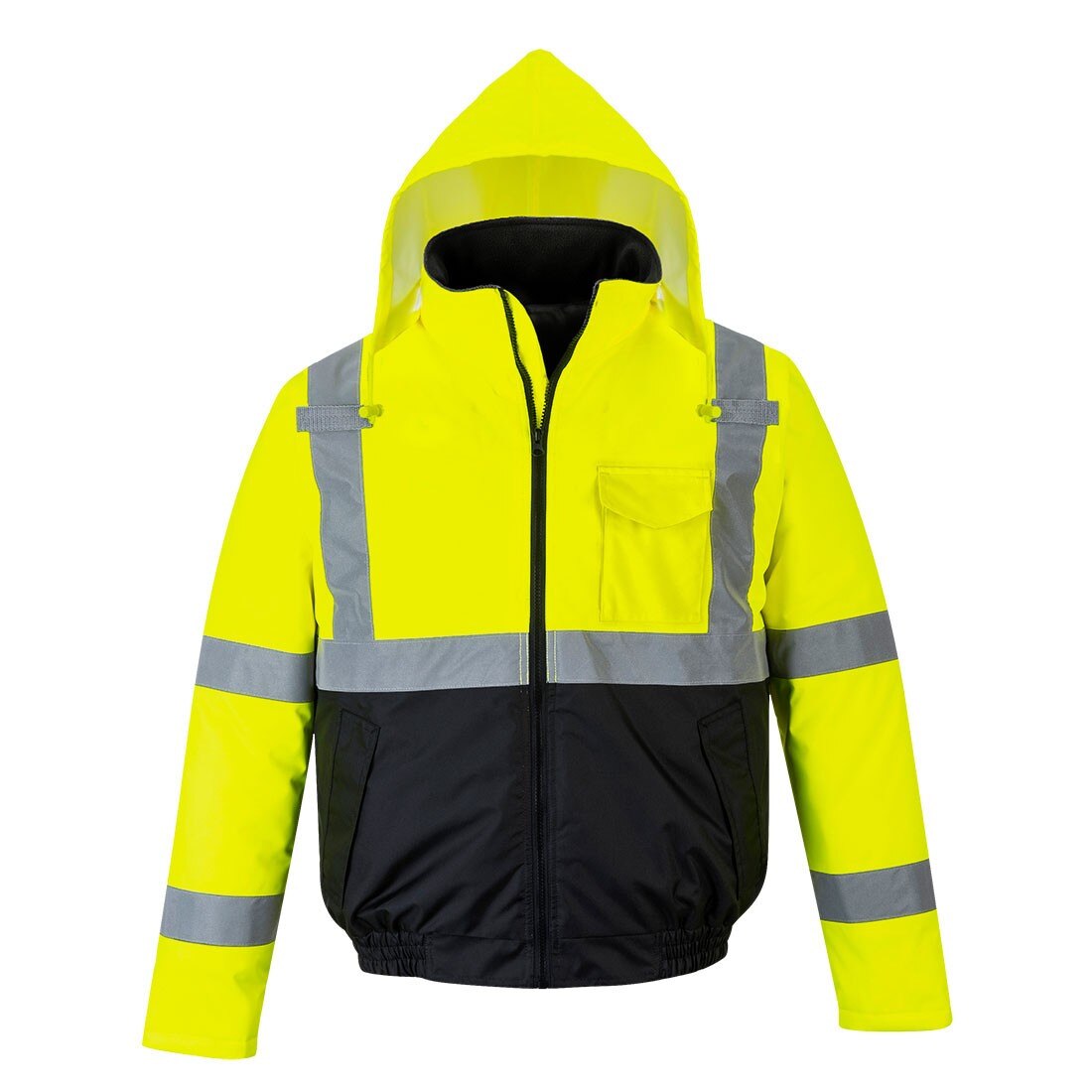 Jacheta Hi-Vis Bomber Essential Galben si Negru 4XL