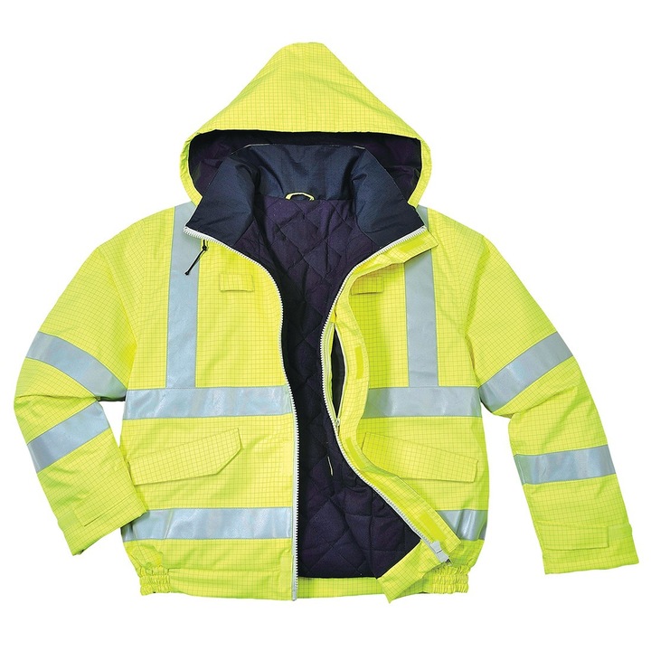 Jacheta de ploaie HiVis Bizflame, galben, 3XL