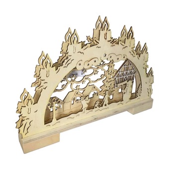 Decoratiune luminoasa, Strend Pro Woodeco, 10xLED, 43x31x5 cm, lemn Decoratiune luminoasa, Strend Pro Woodeco, 10xLED, 43x31x5 cm, lemn