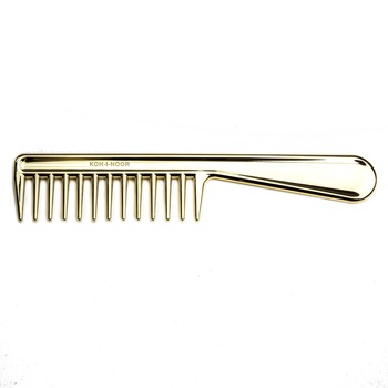 Pieptene auriu cu maner si dinti lati 21,5 x 4 cm, Koh-I-Noor, 7130G Pieptene auriu cu maner si dinti lati 21,5 x 4 cm, Koh-I-Noor, 7130G