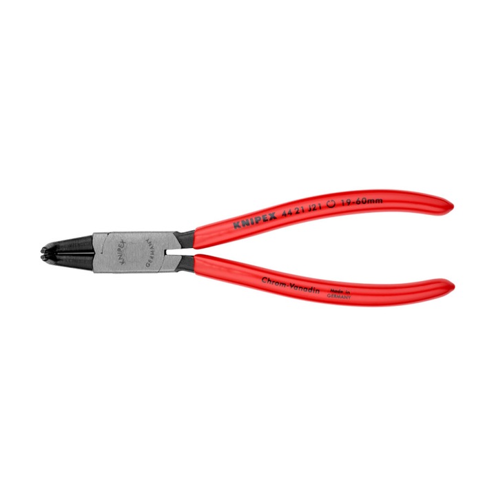 Cleste profesional de inchidere cu varfuri indoite pentru inele de siguranta Knipex 44 21 J21, 170 mm
