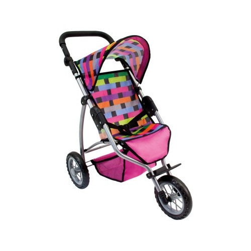 Carucior Bino pentru Papusi Daisy cu 3 Roti