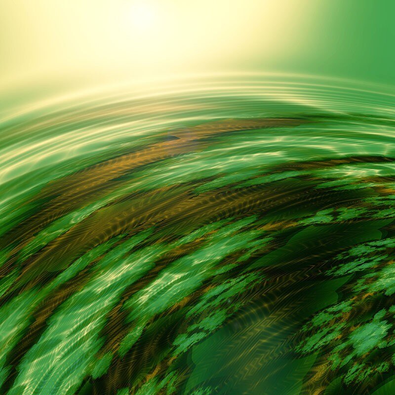 Tablou canvas, produs DekoStore, pentru dormitor/living/birou, inramat pe cadru de lemn, print HD, Nuante de verde, 80x80 cm