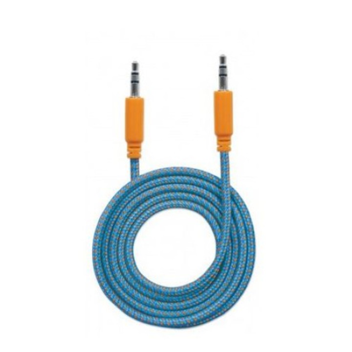 Cablu Audio Stereo 3.5mm, 1.8m, Albastru, Manhattan