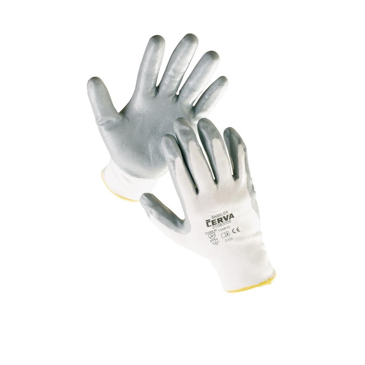 Manusi din nylon, palma nitril CERVA, 12 bucati, XL