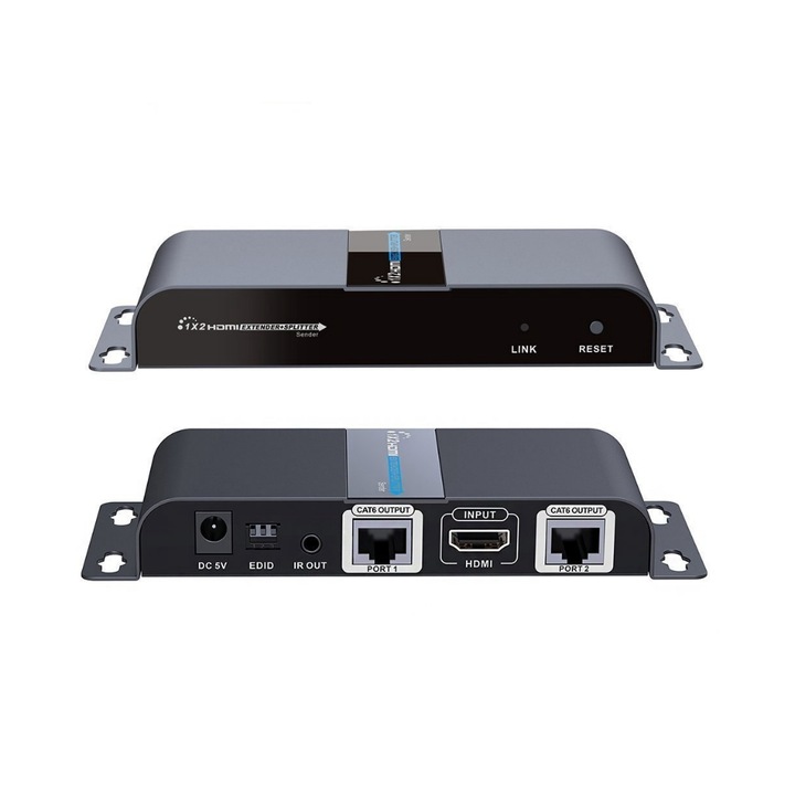 E-SDS разширител за HDMI Techly 028184-6-6-18, черен