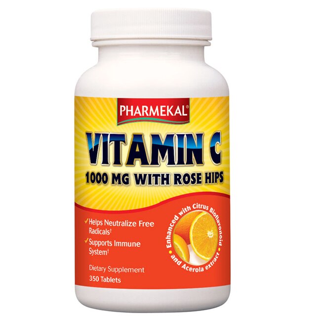 Vitamina C 1000 mg ,350 tablete,cu maces si acerola,PHARMEKAL,pachet economic