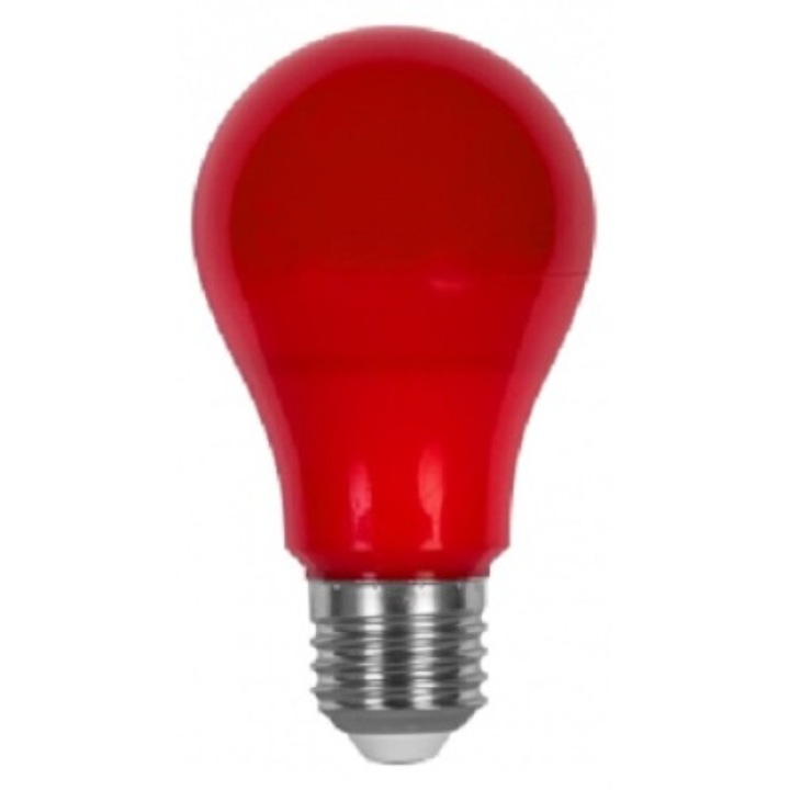 LED крушка Ultralux, 6W, E27, червена светлина, 220V AC, SMD 2835