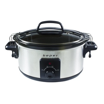 Slow cooker 5.5 litri, 3 niveluri de gatit, Beper, BC.500 Slow cooker 5.5 litri, 3 niveluri de gatit, Beper, BC.500
