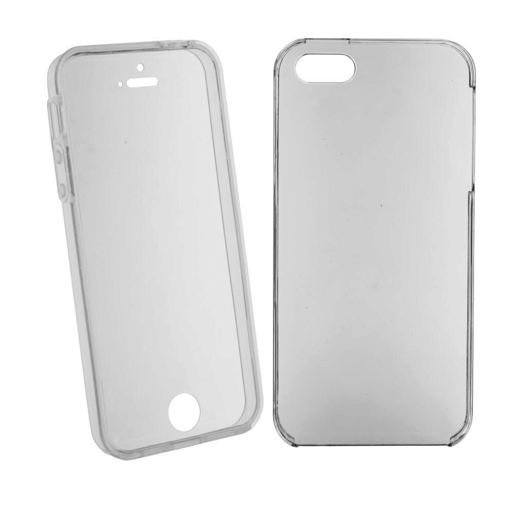 Husa Policarbonat 360° (Fata&Spate) pentru iPhone SE & iPhone 5S, Transparent