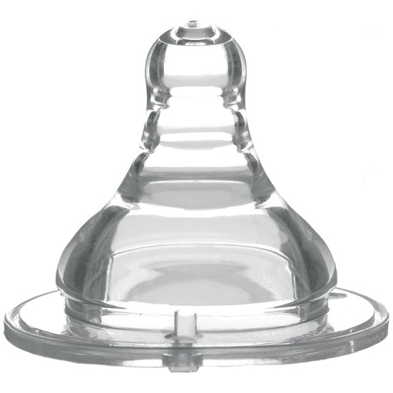 Tetina silicon BabyOno cu gat larg, +0 luni