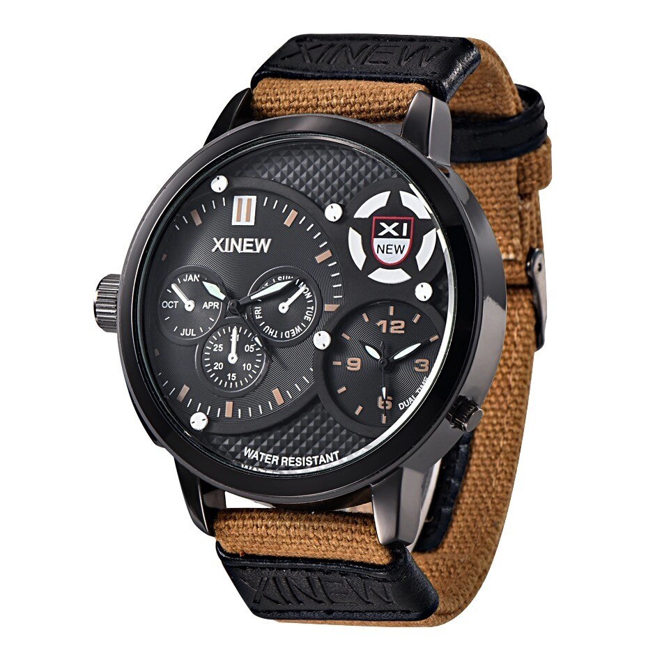 Ceas barbatesc casual Xinew Undecover, maro deschis