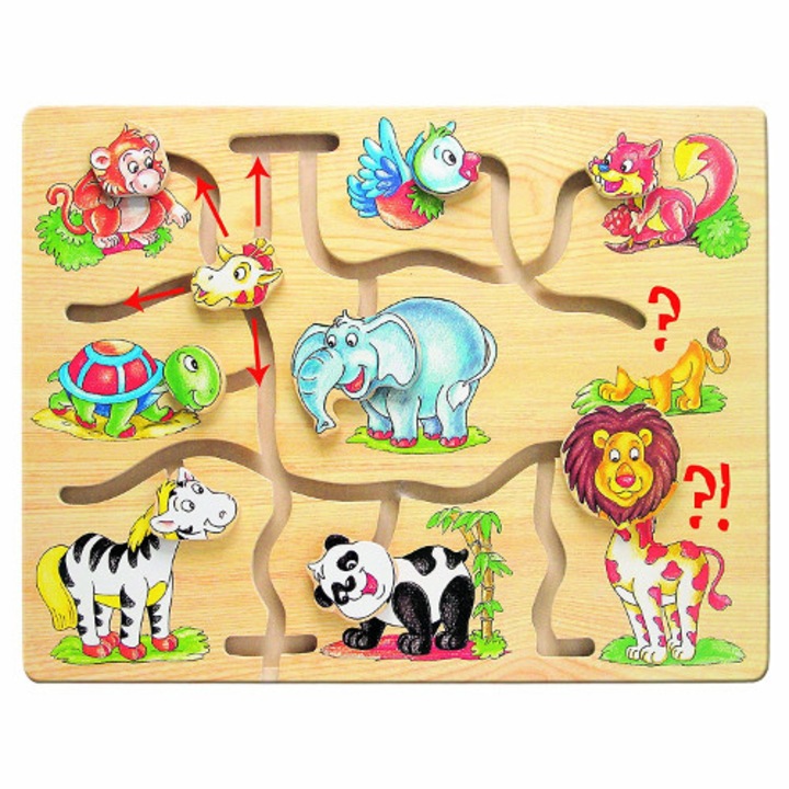 Дървен лабиринт Bino, Животни от джунглата