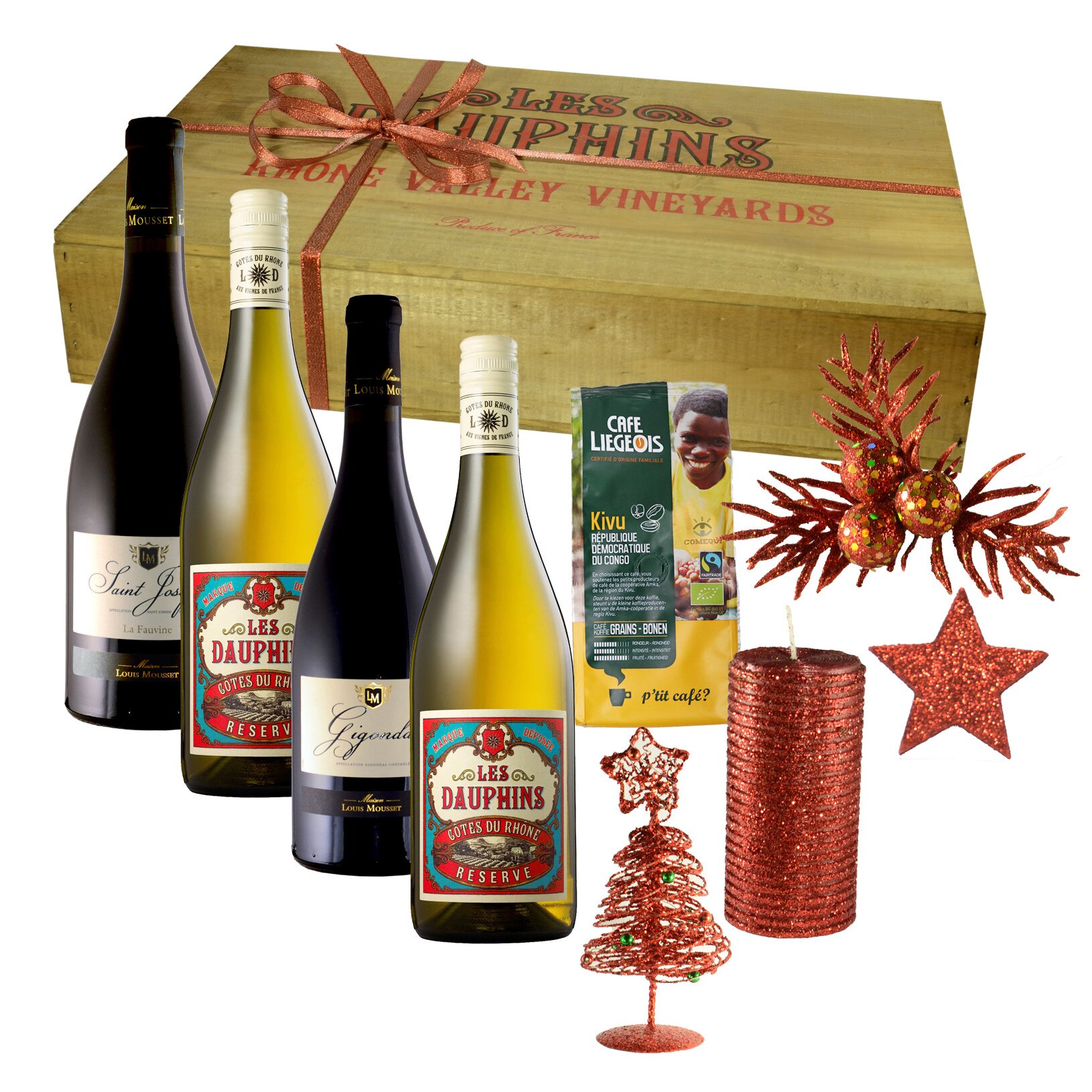 Cutie cadou Gigondas St. Jospeh Woodcase