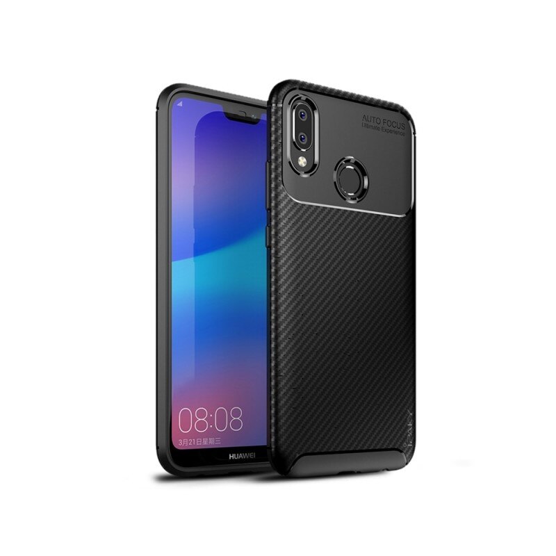 Husa Spate Ipaky Slim Carbon Huawei P20 Lite Negru