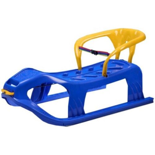 Sanie Marmat Star, 90 cm, albastru cu spatar galben - 6593