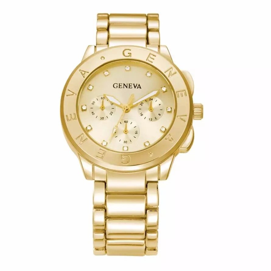 Ceas dama casual Geneva Sunrise, gold