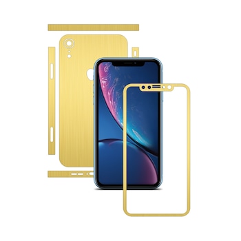 Folie de protectie Carbon Skinz, Husa de tip Skin Adeziv pentru Carcasa, Brushed Auriu dedicata Apple iPhone XR Folie de protectie Carbon Skinz, Husa de tip Skin Adeziv pentru Carcasa, Brushed Auriu dedicata Apple iPhone XR