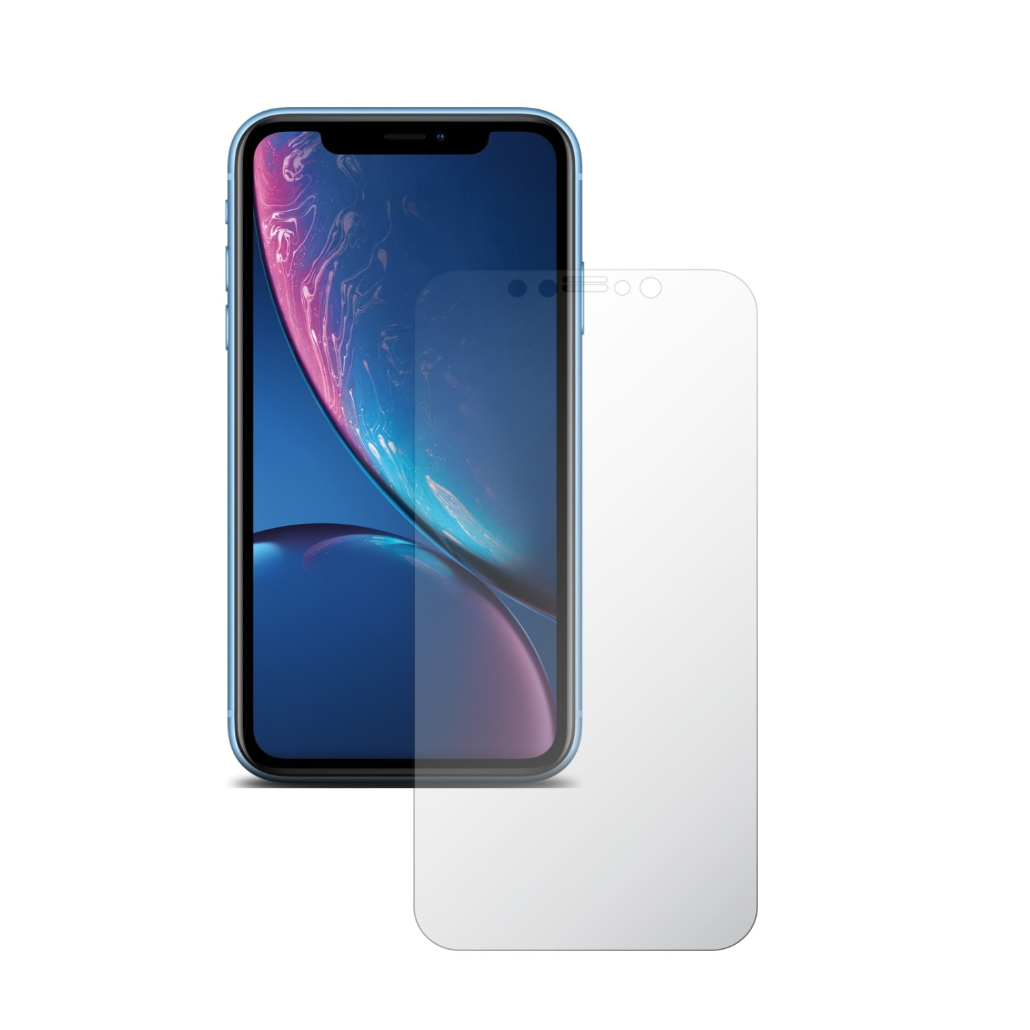 Set 2 Folii Protectie Ecran, Acoperire Totala, Adezive si Foarte Flexibile, Invisible Skinz Ultra-Clear HD pentru Apple iPhone XR