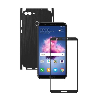 1 + 1 GRATUIT - Huawei P Smart - Brushed Negru - Folie de protectie Carbon Skinz, Husa Full Body Cover de tip Skin Adeziv pentru Rama Ecran,Carcasa Spate si Laterale 1 + 1 GRATUIT - Huawei P Smart - Brushed Negru - Folie de protectie Carbon Skinz, Husa Full Body Cover de tip Skin Adeziv pentru Rama Ecran,Carcasa Spate si Laterale