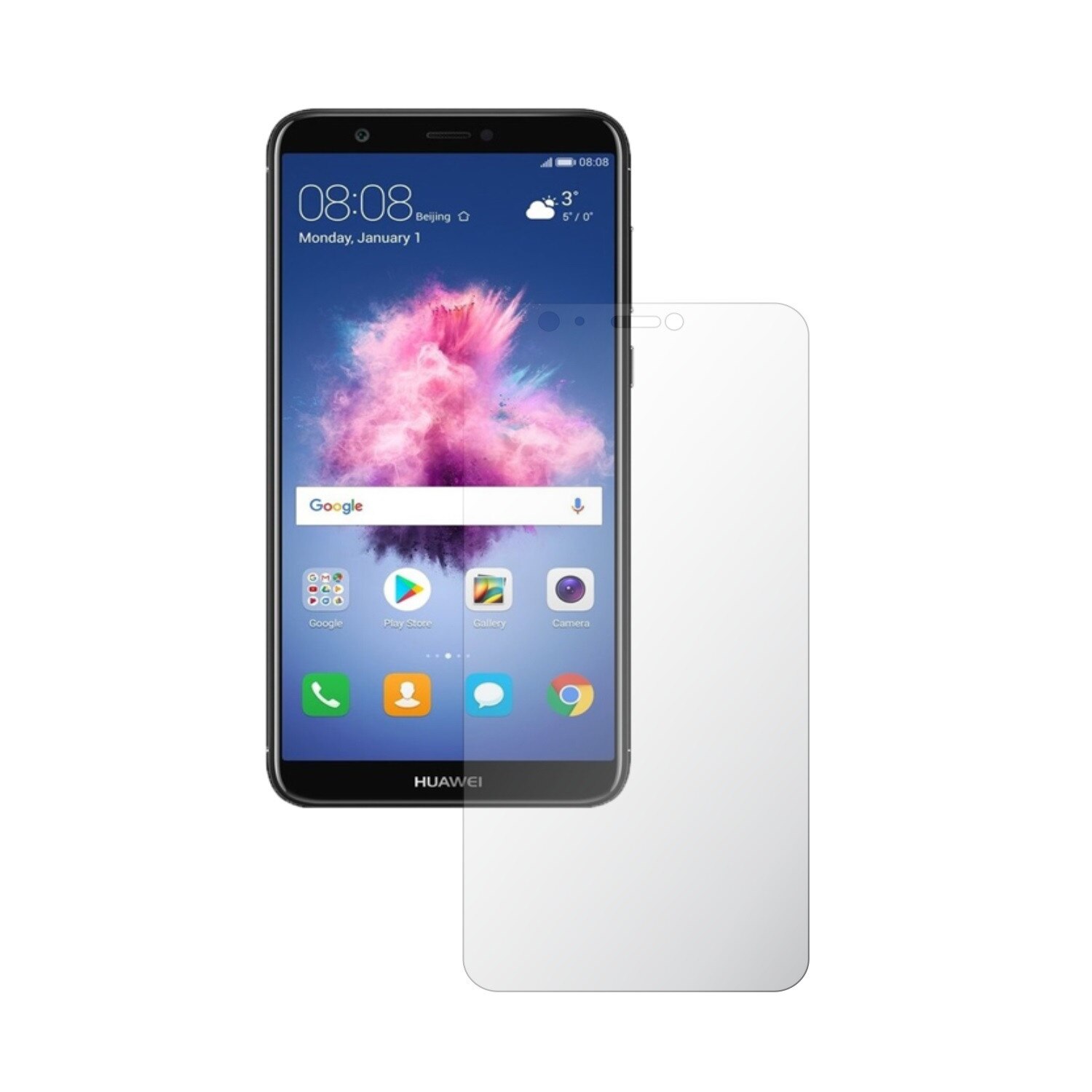 Set 2 Folii Protectie Ecran, Acoperire Totala, Adezive si Foarte Flexibile, Invisible Skinz Ultra-Clear HD pentru Huawei P Smart