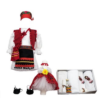 Set botez traditional Cosanzeana, trei piese , varsta 3-6 luni Set botez traditional Cosanzeana, trei piese , varsta 3-6 luni