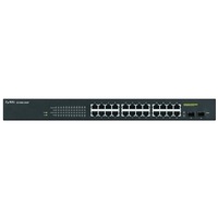 Switch Zyxel GS1900-24HP 24 porturi Gigabit PoE si 2 porturi SFP Managed 170 watt 355 mm x 108 mm Negru