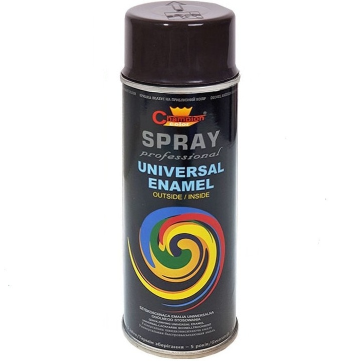 Спрей Champion Color RAL9005, Черен гланц, 400мл