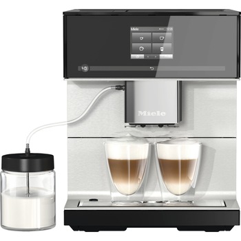 Espressor automat Miele CM 7350, One Touch for Two, Aromatic System, WLAN, 2.2 l, grilaj incalzit, Negru Espressor automat Miele CM 7350, One Touch for Two, Aromatic System, WLAN, 2.2 l, grilaj incalzit, Negru