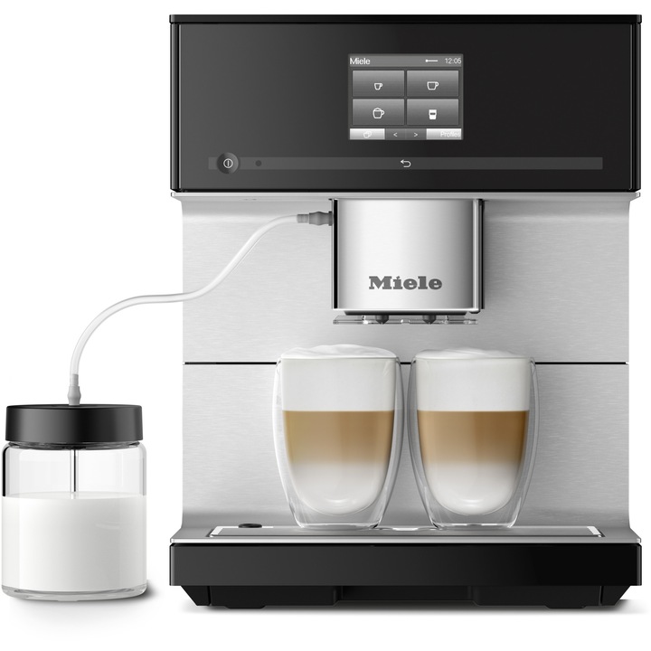 Espressor automat Miele CM 7350 Coffee Passion, One Touch for Two, Aromatic System, WLAN, 2.2 l, grilaj incalzit, Negru