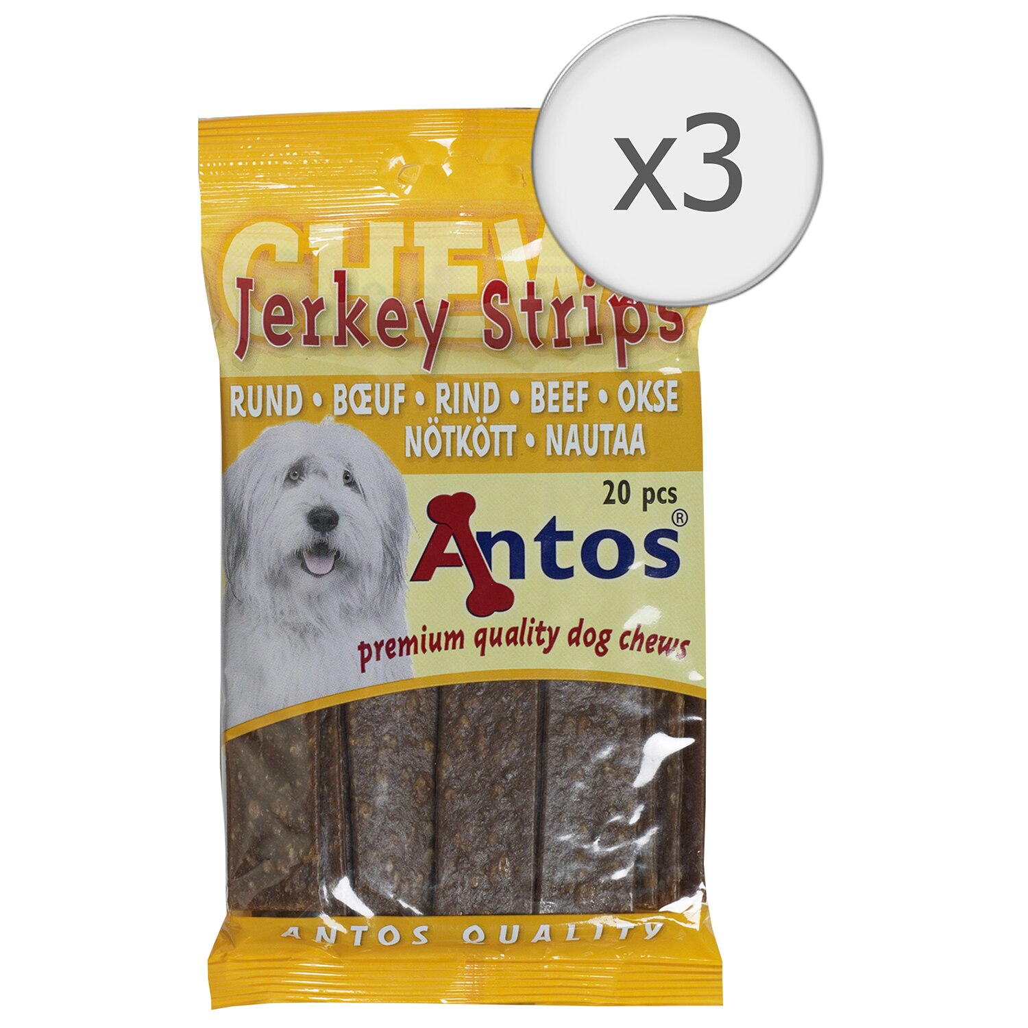 Recompense pentru caini Antos fasii Vita, 3 x 200 g