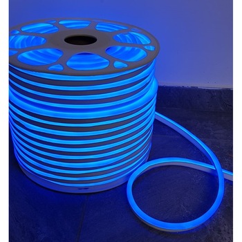 Rola Neon Flex Albastru Furtun Luminos LED 100 m Albastru / Instalatie de craciun Rola Neon Flex Albastru Furtun Luminos LED 100 m Albastru / Instalatie de craciun