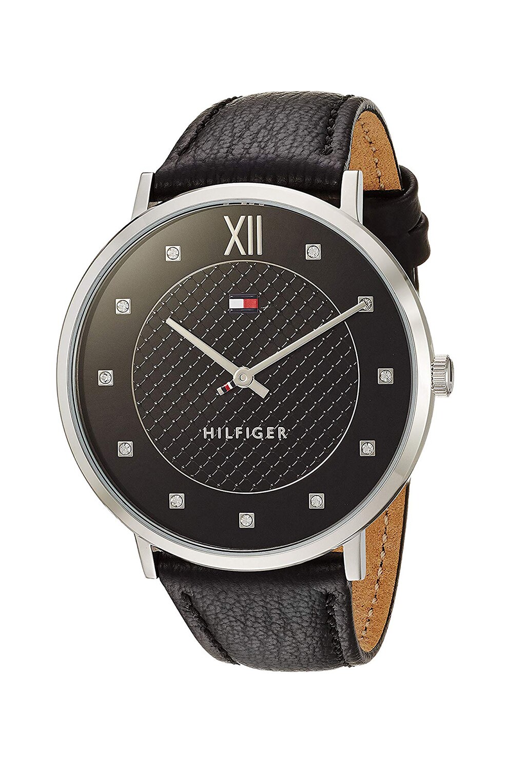 Tommy Hilfiger, Ceas cu o curea de piele, Negru