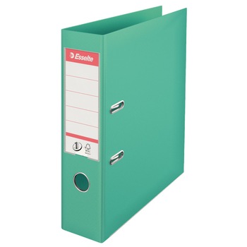 Biblioraft A4 plastifiat 7.5 cm Esselte Standard - verde pal - 10 bucati/ cutie Biblioraft A4 plastifiat 7.5 cm Esselte Standard - verde pal - 10 bucati/ cutie