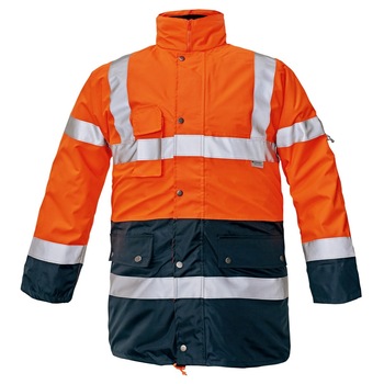 Jacheta 4 in 1 Biroad portocalie Hi-Viz izolata termic, cu benzi reflectorizante marimea S Jacheta 4 in 1 Biroad portocalie Hi-Viz izolata termic, cu benzi reflectorizante marimea S